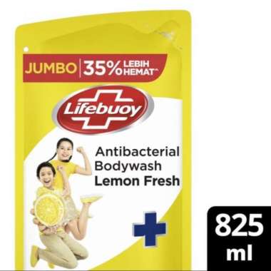 Lifebuoy Sabun Mandi Cair Lemon Fresh 825mL - Body Soap Anti Bakteri
