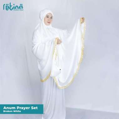 Retina Mukena Set Anum Classic Broken White