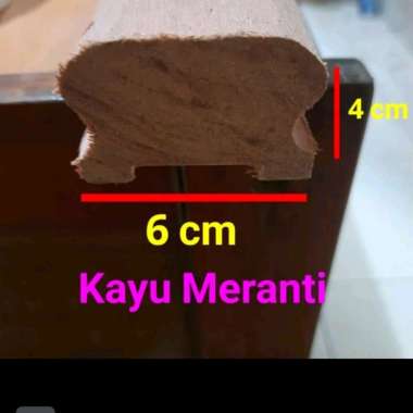 Railing tangga Pegangan tangga Reling Kayu Kamper dan Meranti harga per meter Kayu Meranti