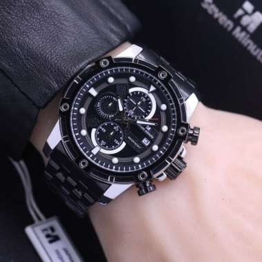 7M CHRONO Jam tangan pria seven minute M601 original rantai chrono tahan air tanggal water resistant