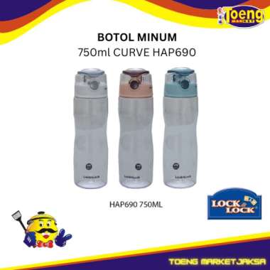 BOTOL MINUM / WATER BOTTLE 750ml CURVE HAP690 LOCK & LOCK BIRU