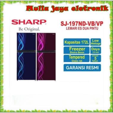 Promo kulkas sharp 2 pintu SJ-197ND VP/VB 2 Pintu Terbaru murah garansi resmi