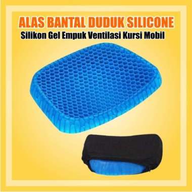 Alas Bantal Duduk Silicone / Silikon Gel Empuk Ventilasi Kursi Mobil