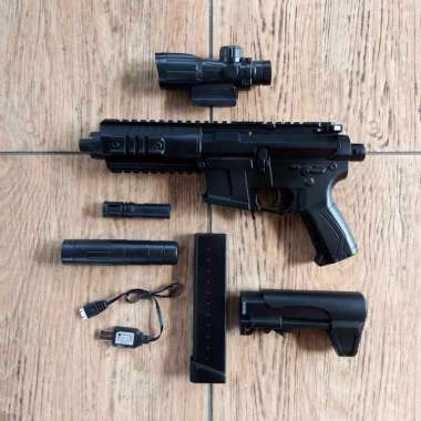 Mainan Elektrik LPEG Biji Plastik ARP9 RamboZ Mainan Plastik Hitam