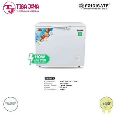 FRIGIGATE F200LV CHEST FREEZER BOX 200 LITER 1 RAK BASKET FRIGIGATE F200LV F 200LV F-200LV