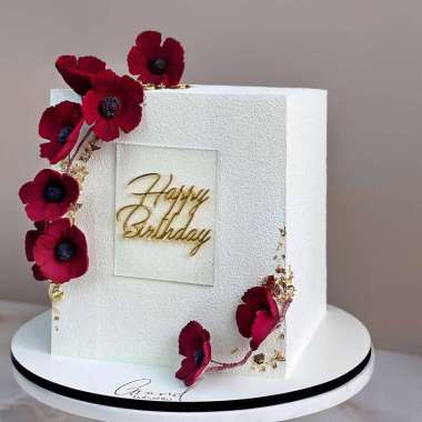RUMAH KRAVE - Cake Topper Bulat dan Kotak Happy Birthday Transparan Kotak Kecil