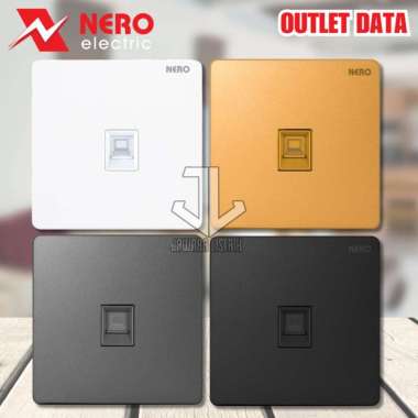 NERO CASA X2 OUTLET DATA X2PC 1 GANG GOLD