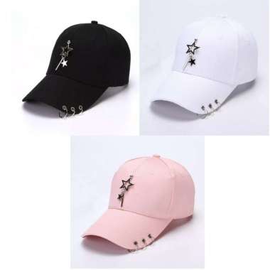 Topi Korea Ring Hip Hop Kpop Tendy TOPI KEKINIAN putih