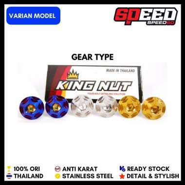Baut Hugger Spakbor Belakang PCX ADV Baut Probolt Thailand Stainless King Nut Gear Gold