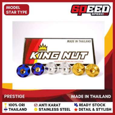 Baut Hugger Spakbor Belakang Vario 125 150 Baut Probolt Thailand Stainless King Nut Star Silver
