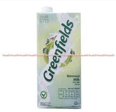 Greenfields Skimed Milk 1000ml UHT Susu Cair Rendah Lemak Green Fields Kemasan Hijau Muda Greenfield