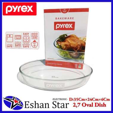 Pyrex Loyang Baking Glass Bakeware Oval Dish 2.7L