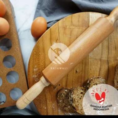 Rolling Pin Kayu Mahoni 40CMPenggilas Penggiling Adonan Tepung Rollpin