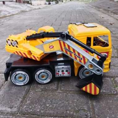 Mainan Mobil Truk Excavator Jumbo - Mobilan Konstruksi Anak Cowok