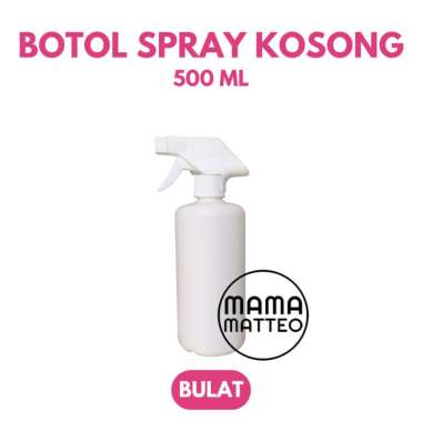 BOTOL SPRAY KOSONG PUTIH ESTETIK 500ml / BOTOL SPRAY HDPE / KISPRAY Spray PUTIH BULAT