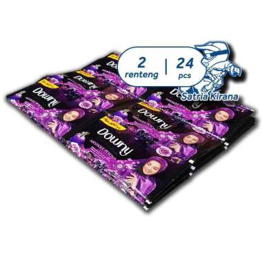 Downy Duo Mystique Pesona Parfum Collection [20 mL x 24 pcs | 2 Renteng] Ungu Hitam Pelembut Pewangi
