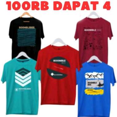 100RB DAPAT 4 KAOS MOTIF DISTRO TERBARU / BAJU KAOS MOTIF DISTRO PRIA WANITA RANDOM / ACAK L