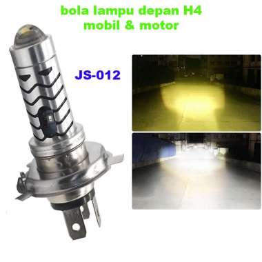 Lampu Utama JS-012 Bohlam H4 mobil & motor 2 warna laser Headlamp IP67 super terang AC DC bola lampu