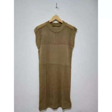 RUBY TUNIK JARING RAJUT / RUBI TUNIK RAJUT BELAH SAMPING - Hitam Bronze