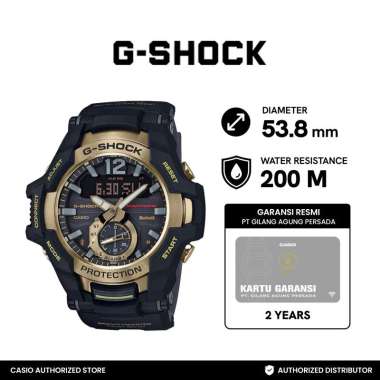 CASIO G-Shock Gravitymaster GR-B100GB-1ADR Analog Watch Jam Tangan Pria Black Gold