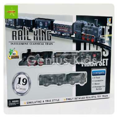 Mainan anak kereta api rel baterai besar - mainan rail king rel kereta api Rail King Bsr Black