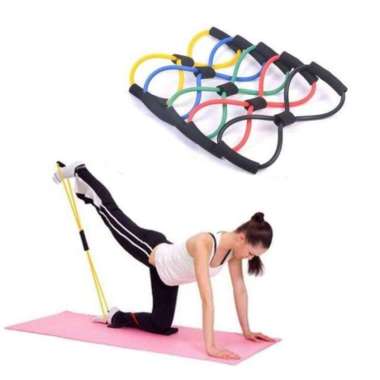 Tali Elastis Yoga Alat Olah Raga Elastic Band Fitness Gym Tali Karet