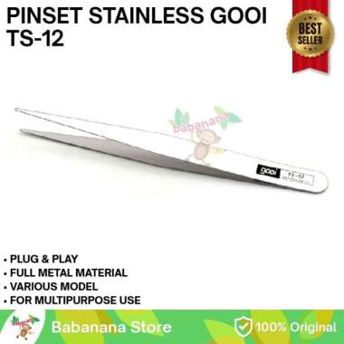 Pinset lurus gooi ts12 ts-12 ts 12 kecantikan elektronik pcb bulu mata