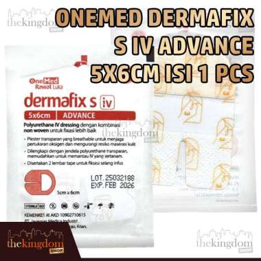 Onemed Dermafix S IV Advance 5x6cm /1 Infusion Catheter Transparent Plaster Dressing Plester Perban 