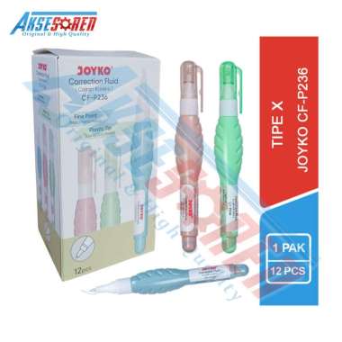 Aksesoren Correction Fluid Mini Joyko [CF-P236/1 Pack] / Tipe X Cairan Koreksi 1 Pak / Tip Ex Pengha