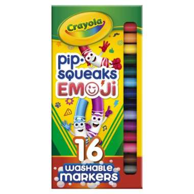 Crayola Pip Squeaks Emoji Isi 16 ct Nontoxic Washable Markers