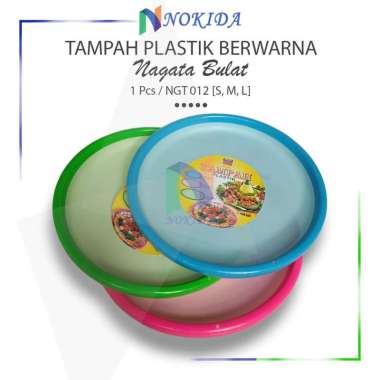 Nokida Tampah Bulat Nagata 012 [S, M, L] / Tampa Plastik Kecil Sedang Besar / Nampan Pelastik Tebal 