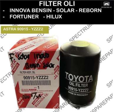 FILTER OLI INNOVA BENSIN - SOLAR - REBORN - FORTUNER - HILUX ASTRA