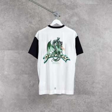 Kaos GIVENCHY DRAGON HALF WHITE BLACK TSHIRT 100% ORIGINAL Size S