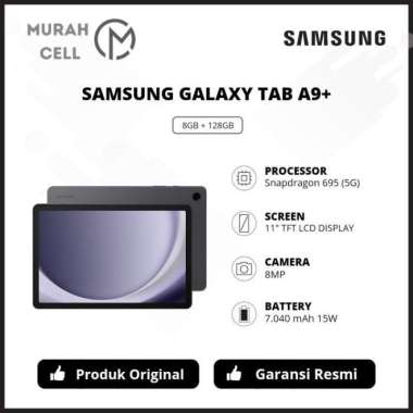 SAMSUNG TAB A9+ SERIES ( TAB A9+ 4+4/64 WIFI -- TAB A9+ 8+8/128 5G) GARANSI RESMI INDONESIA SAM A9+