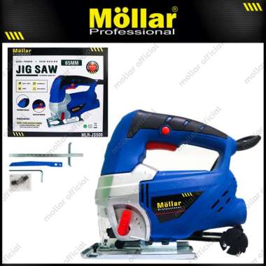 MOLLAR JS500 Mesin Jigsaw Gergaji Listrik 65 mm Potong Kayu Triplek Jig Saw Biru