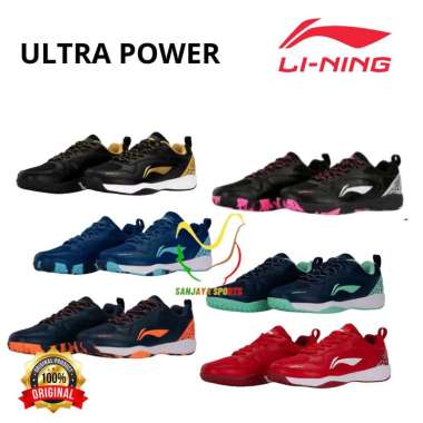 SEPATU LINING BADMINTON BULUTANGKIS LINING ULTRA POWER ORIGINAL 45 NAVY ORANGE