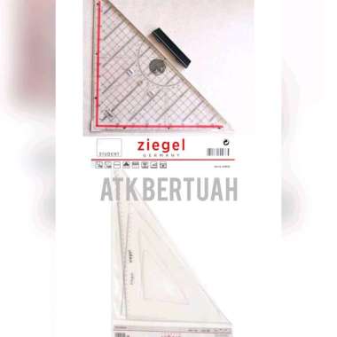 ZIEGEL TRIANGLE RULER 23/33 SET PENGGARIS SEGITIGA PEGANGAN TEBAL AKURAT SET 23/33