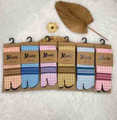 Kanik Kaos Kaki Muslimah Jempol Printing Motif Aura