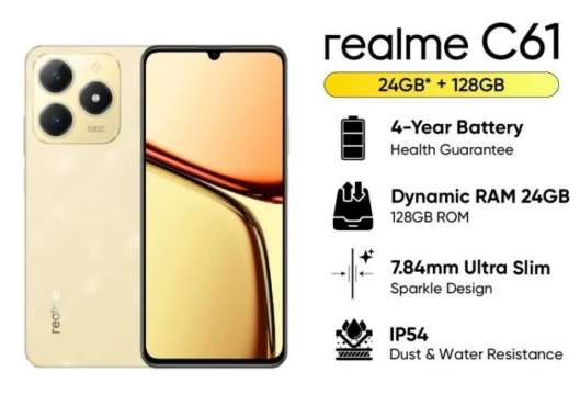 REALME C61 RAM 8/128 GB SPARKLE GOLD