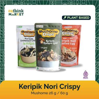Keripik Nori Seaweed Chips Camilan Sehat - Mushome Chips 26 dan 60g Korean Seaweed