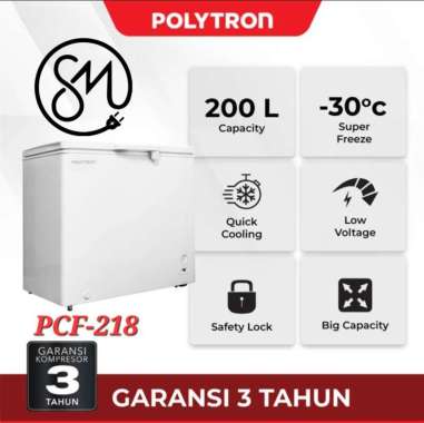 Chest Freezer Polytron PCF-218 200 Liter PCF210 Freezer Box