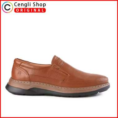 BRUNO PREMI KICKERS SEPATU SLIP ON PRIA ORIGINAL KULIT ASLI ORI KASUAL CASUAL SEMI FORMAL COKLAT BRO