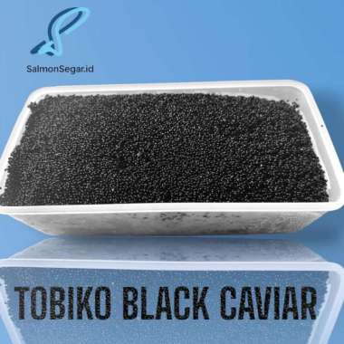 Tobiko Black Caviar - 500gr - Telur Ikan Hitam - Fish Roe 100gr