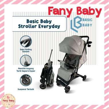 Basic Baby Stroller Everyday - Stroller Bayi Anak Kereta Dorong Bayi Gray
