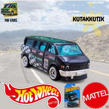 Hot Wheels Mobil Van Dodge Van Hitam HW Racing Lot Q 2024 HW Vans