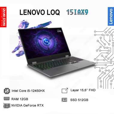 LAPTOP LOQ FHD Intel Corei5 12450HX RTX 2050 4GB 12GB/512GB WIN 11 HOME
