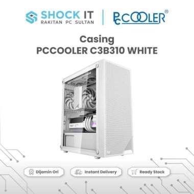 PCCOOLER C3-B310 White C3B310 WH Casing PC Putih M-ATX Gaming Case
