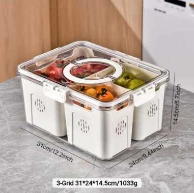Kotak Penyimpanan Makanan Kulkas Freezer Food Container Transparan Kedap Udara