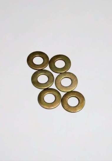 Ring Plat Kuning - Ring Baut Untuk Baut Ukuran 6mm - 8mm - 10mm - PER 10 PCS 10mm (kunci17)