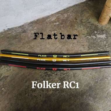 Handlebar Flatbar Stang Folker RC1 Oversize Panjang 800 mm Sepeda MTB Gold